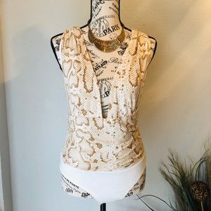 Blue Blush Snake Print Bodysuit